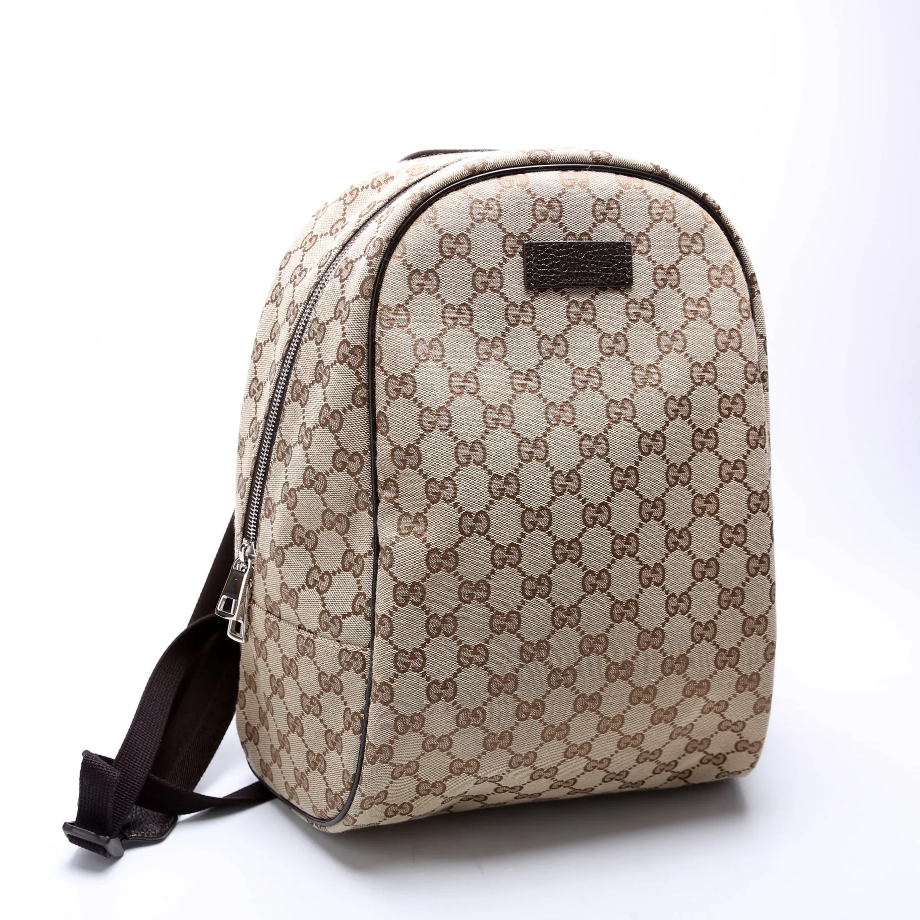 449906 GG Canvas Travel Backpack Brown