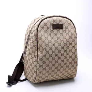449906 GG Canvas Travel Backpack Brown