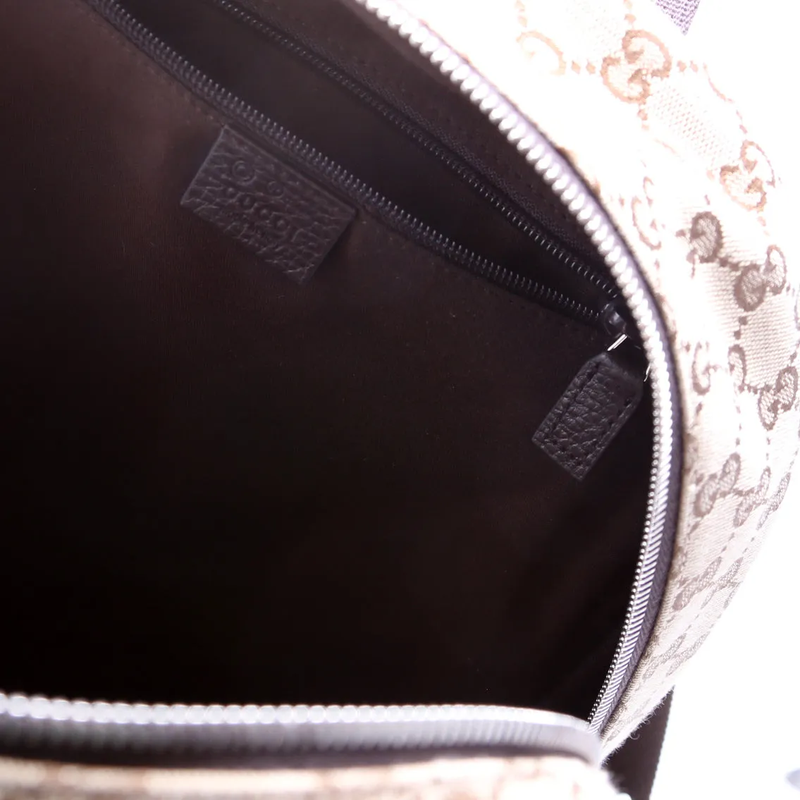 449906 GG Canvas Travel Backpack Brown