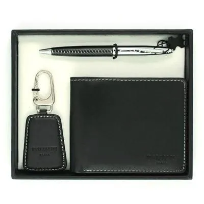 Balmain Pen, Key Holder and Wallet Set - Black