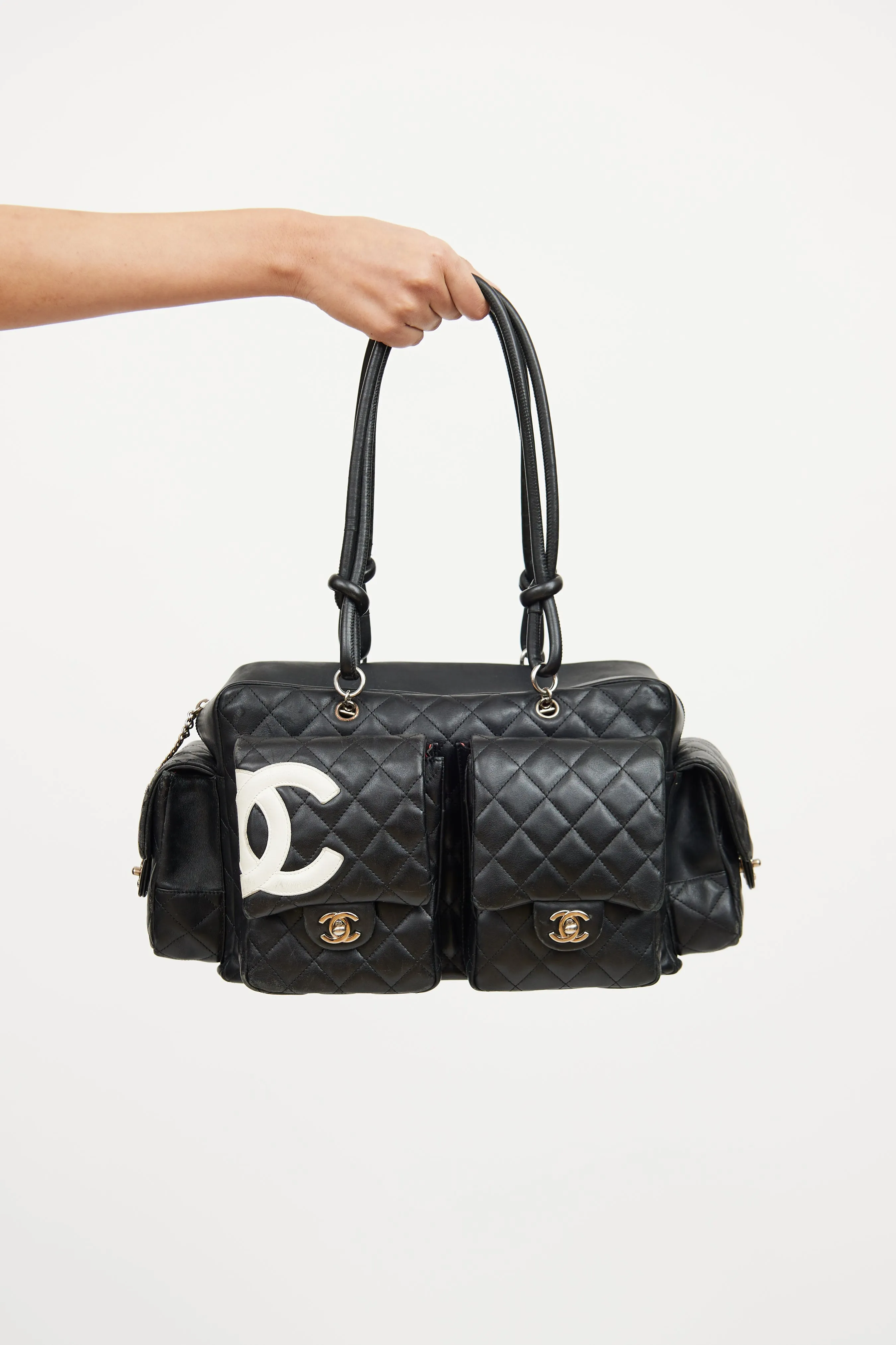 Black Cambon Multi Pocket Reporter Bag