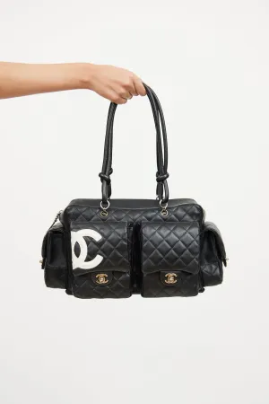 Black Cambon Multi Pocket Reporter Bag