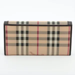 Burberry Leather Long Wallet Beige