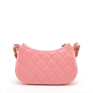 Chanel 19 in Chain Shoulder Bag Hobo Bag Pink G