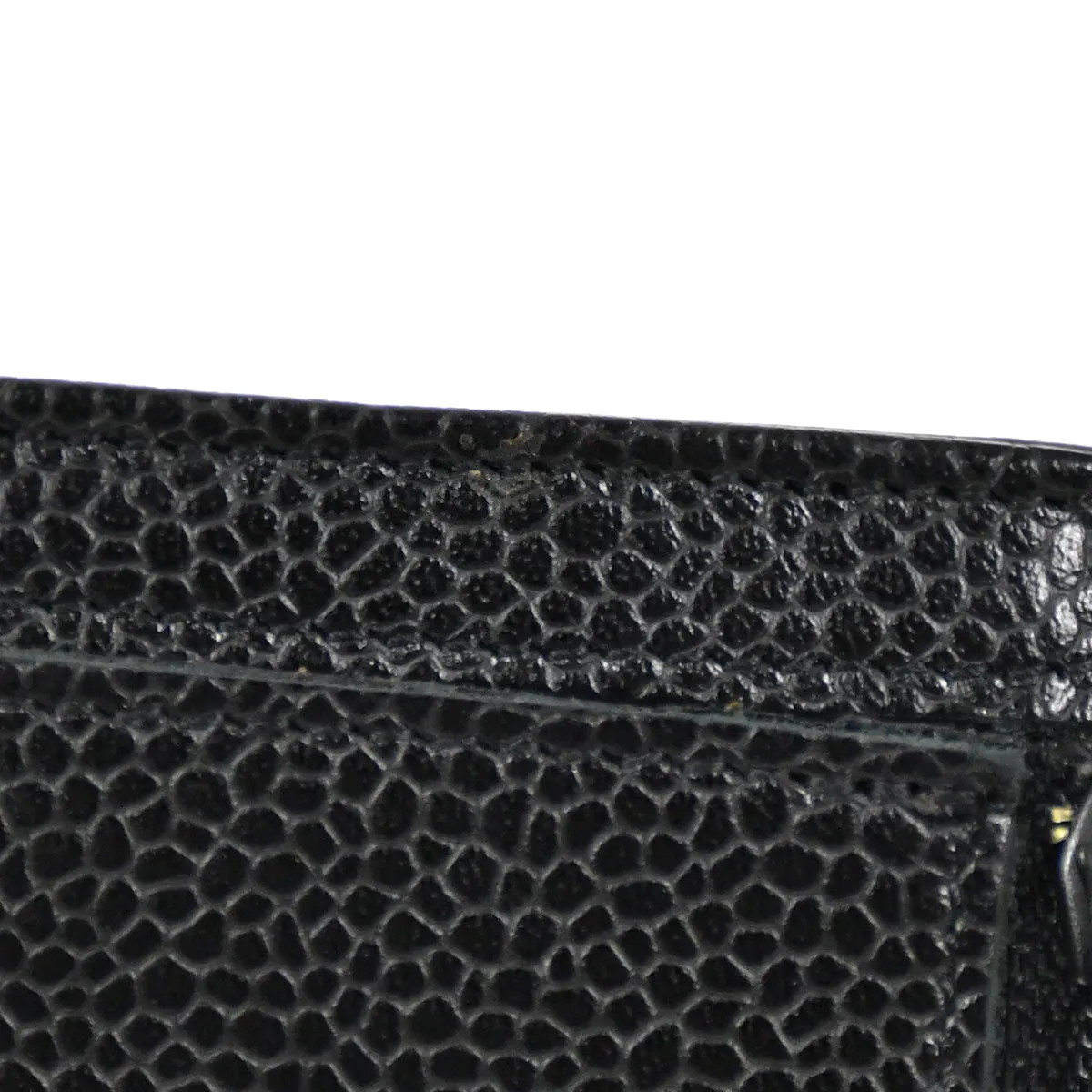 CHANEL 1994-1996 Timeless Coin Case Caviar Black 97297