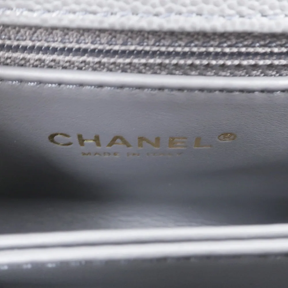 Chanel Coco Handle XS Green  S Handbag Top Handle Grey Sheldr GD G A92990