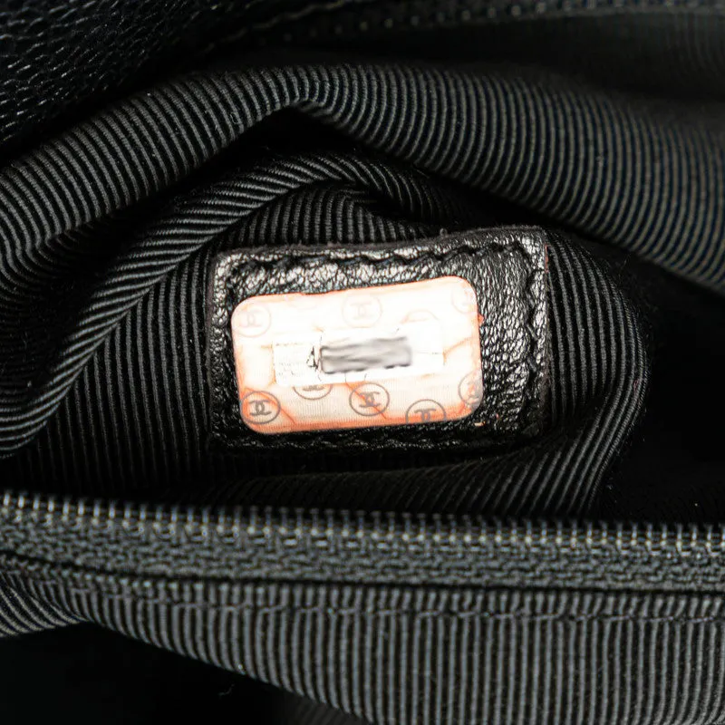 Chanel Coco Tote Bag Chain Shoulder Bag Black Silver Caviar S  CHANEL
