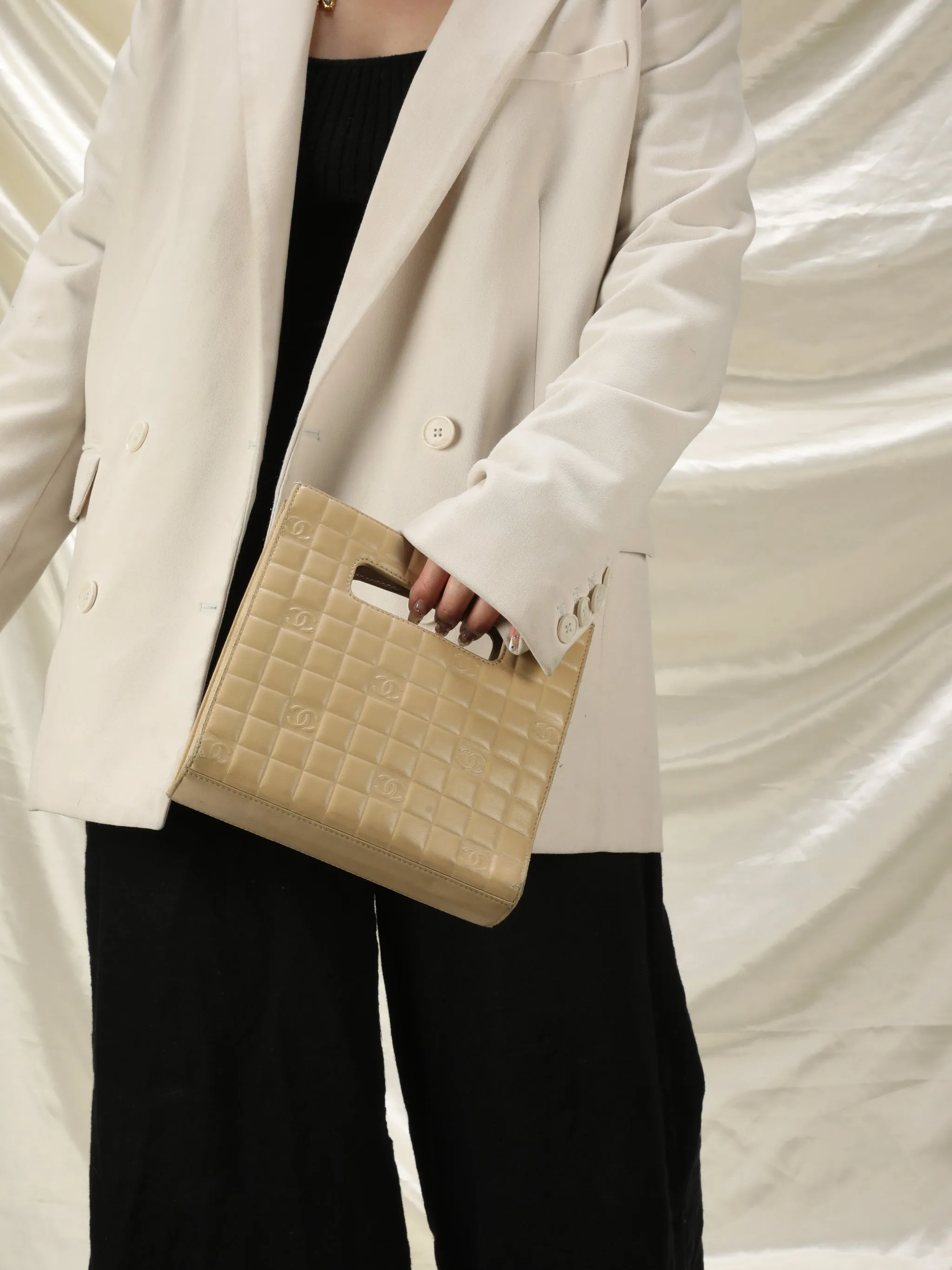 Chanel Lambskin Mini Chocolate Bar Tote