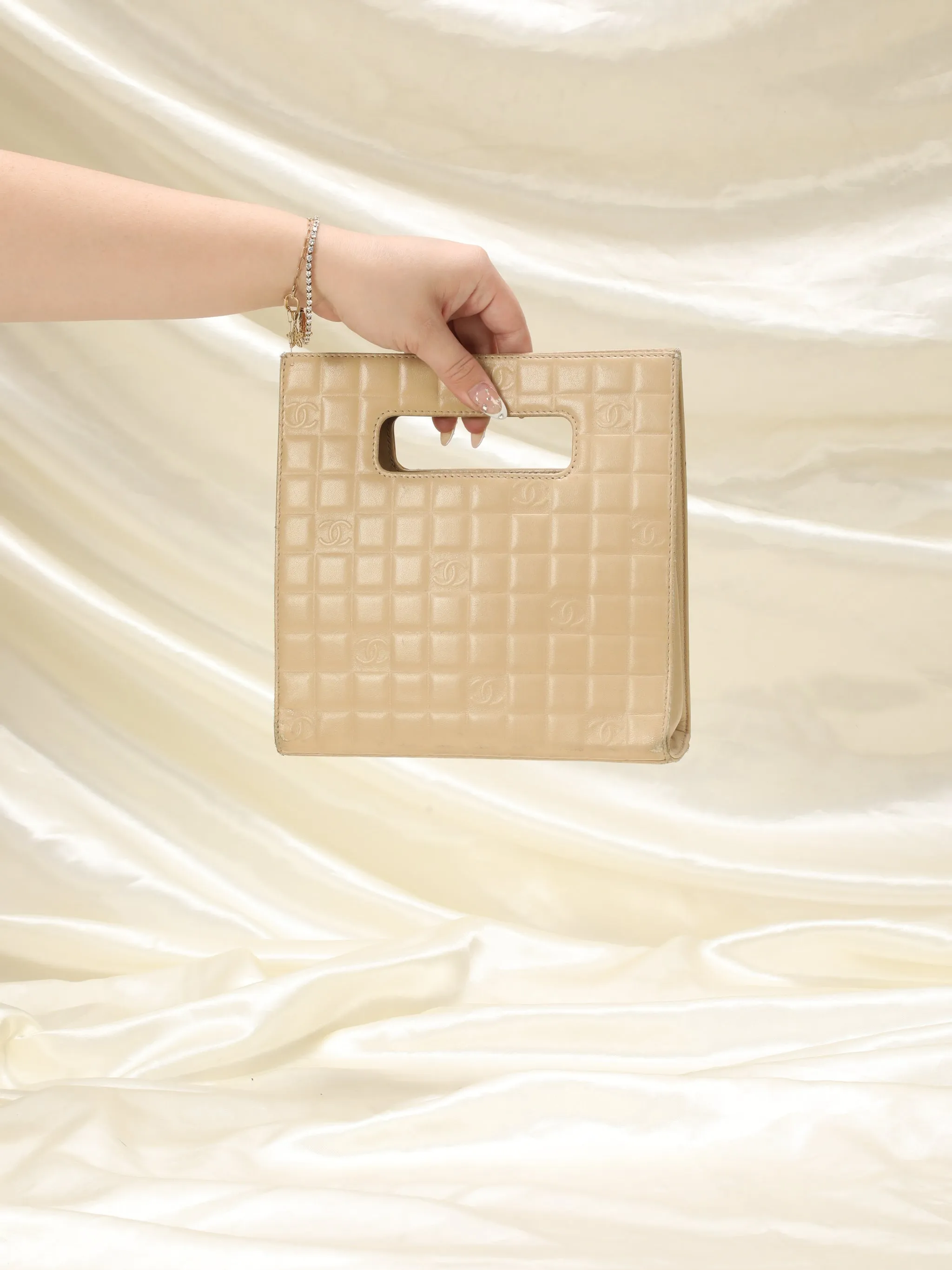 Chanel Lambskin Mini Chocolate Bar Tote