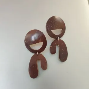 Coconut Shell Stylish Dangler Earrings | Artistic Jewellery Design | Daily Wear