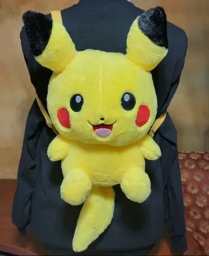 Cute Soft 33x27cm Yellow Plushie Backpack