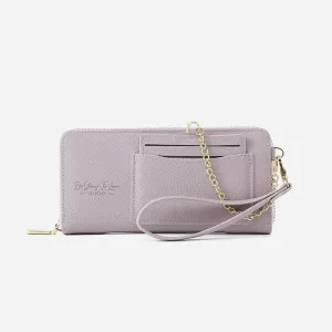 Horizontal Long Checkbook Wallet Solid Color Zipper Coin Purse