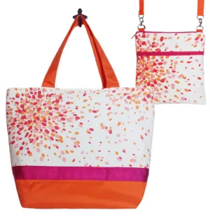 Jelly Bean in Pink | Orange Nylon with Dark Pink Ribbon | Tote Bag Set