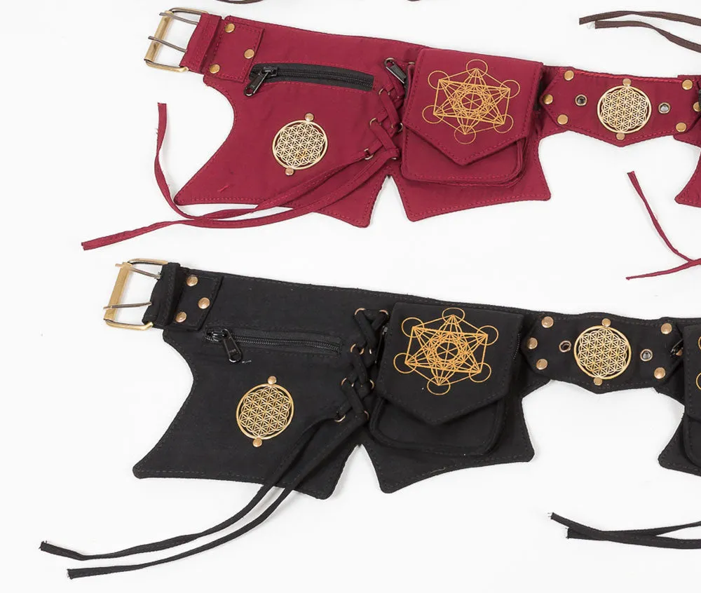 Metatrons Cube Multi Pocket Belt