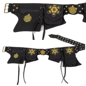 Metatrons Cube Multi Pocket Belt