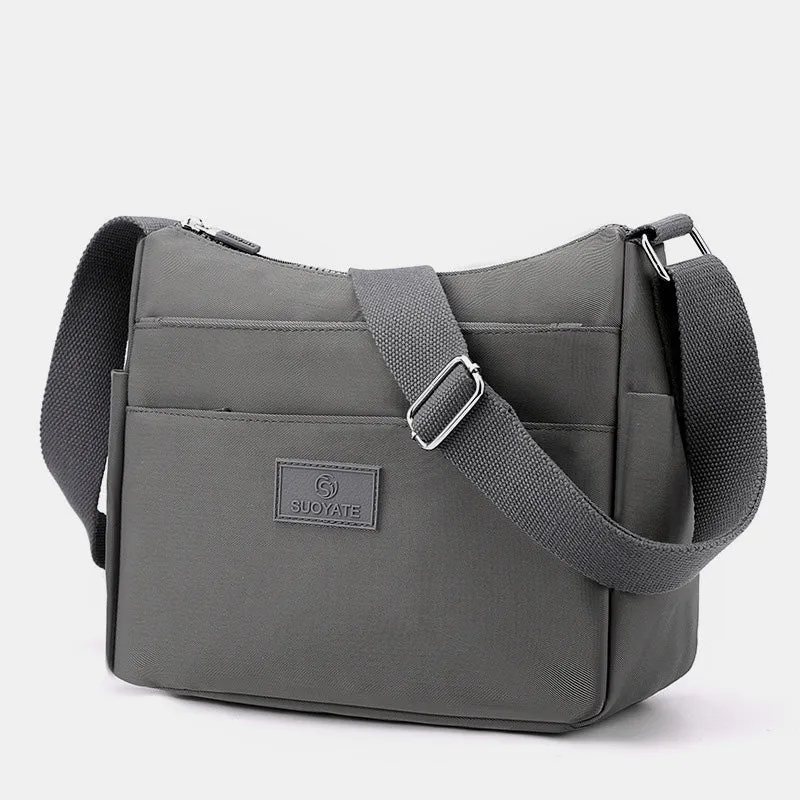 Multi Pocket Roomy Women Purse Handbags Solid Color Casual Crossbody Shoulder Bag