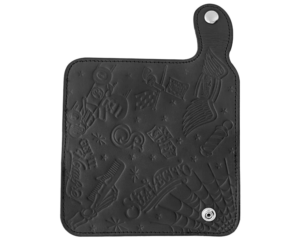 Patterned Chain Wallet - Black