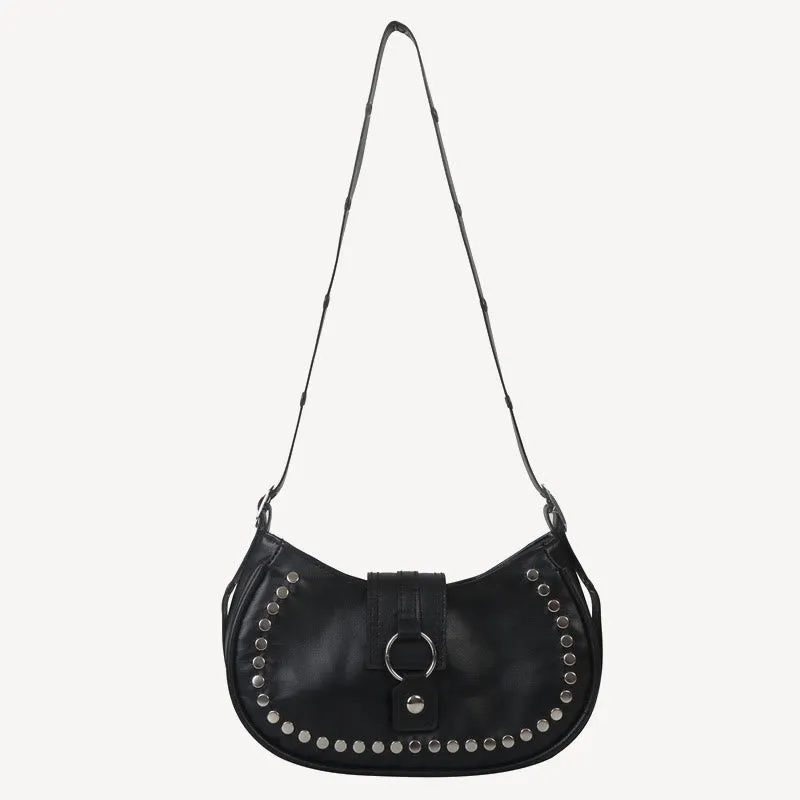 Rivet Crossbody Bag For Ladies Minimalist Punk Classic Purse
