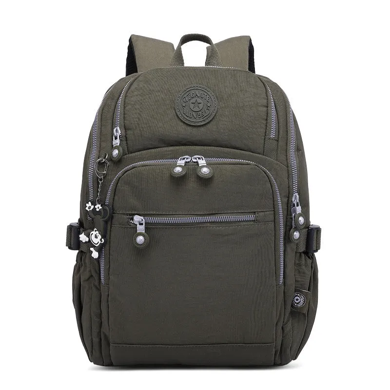 Solid Color Multi-pocket Travel Backpack